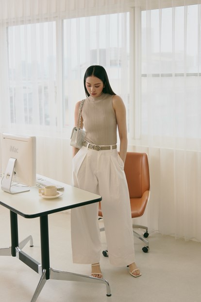 One And Only Knit Top 氣質細坑條針織上衣