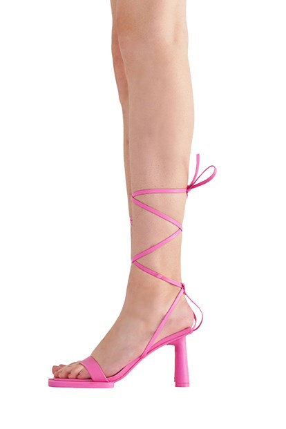 Heeled Lace Up Sandals